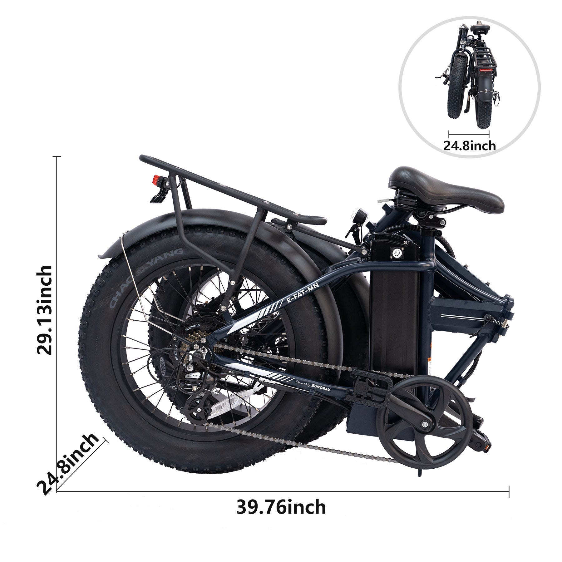 E-FAT-MN Foldable Step Over Fat Tire Electric Bike 