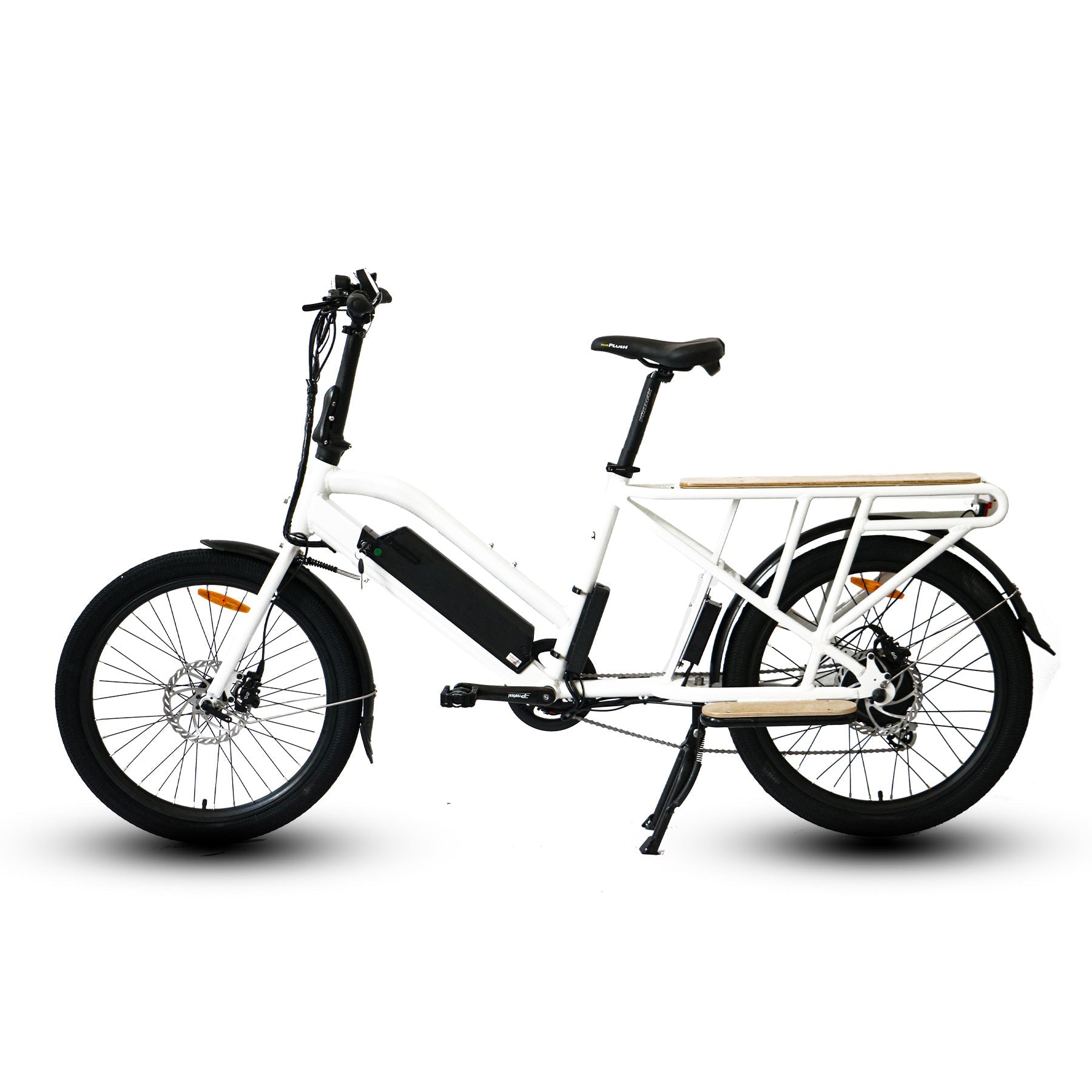 Eunorau-Max-Cargo-White-Electric-Bikes