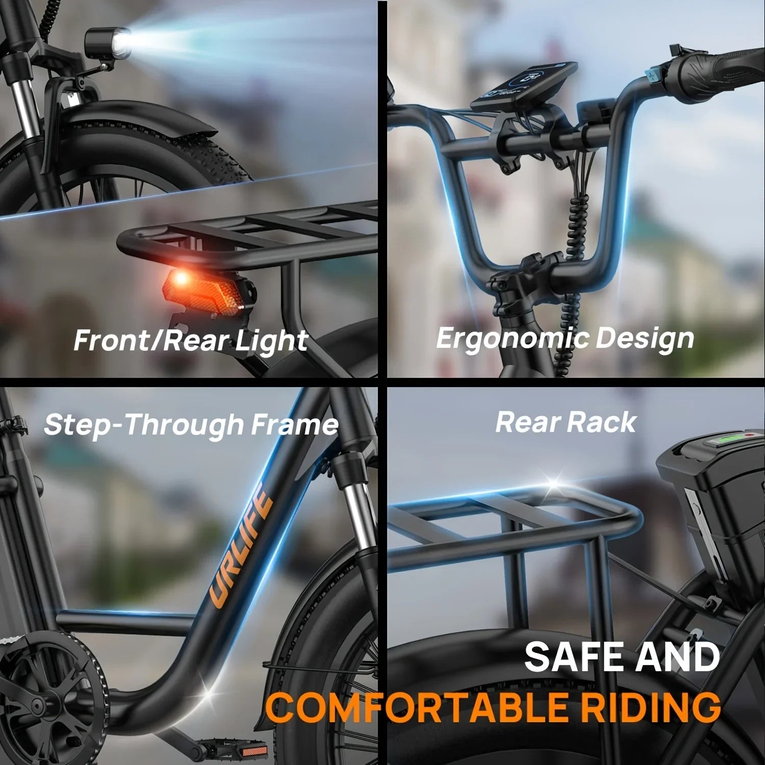 1000W E20 Electric Bike | 48V 13Ah Removable Battery, 20MPH, 20''X3" Fat Tire, 7-Speed Electric Bicycles with Dual Disc Brake