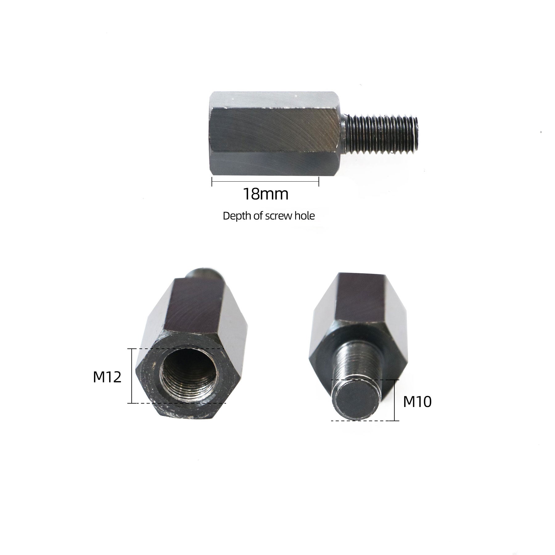 EUNORAU M12 to M10 Trailer Hitch Adapter for Hub Motor Ebike