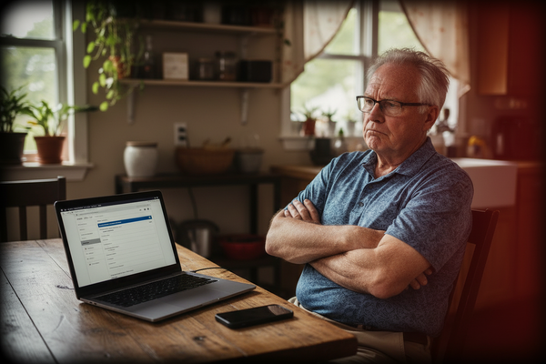 Tech-Adverse Man Refusing Online Booking