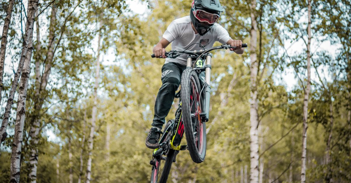 Rider catching air